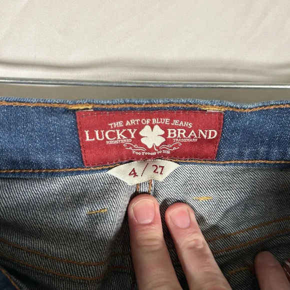 Lucky Brand Jeans Women's 4 27 Dark Wash Sweet'n Crop Cotton Blend Mid Rise - Picture 5 of 10